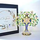 Cohen Tsemach art & Gift ,Hebrew Tree of life Home Blessing Judaica Hand-Painted Symbol pomegranate Jerusalem