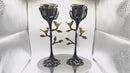 Amazing Yair Emanuel Tree of Life Candlestick Holders for Shabbat and Yom Tov | Unique Sculpted Design Gold Accent Birds