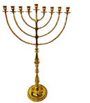 Brass Copper Hand Made Authentic Extra Large 32 Inch / 80 cm Hanukkah Candle Holder With 9 Branches Israel hanukkiah Jerusalem