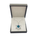 Amaizing 925 Sterling Silver Eilat Stone Pendant, Star of David Pendant israel