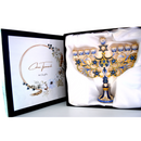 Cohen Tsemach Art & Gift Hand Painted Enamel Menorah Star of David Blue Hanukkiah hanukkah