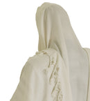 100% Wool Tallit Prayer Shawl Model Malchut Tzitzit Chabbad Jewish wedding,Talitnia Tallit - Made in Israel -Choose a size and color מלכות ,ציציות קשירה -חב"ד עבה