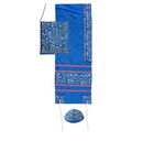 Yair Emanuel Womens Tallit Set - Blaue Blumen