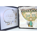 Cohen Tsemach Art & Gift Enamel Menorah Star of David & Jerusalem Hand Painted Hanukkiah Turquoise